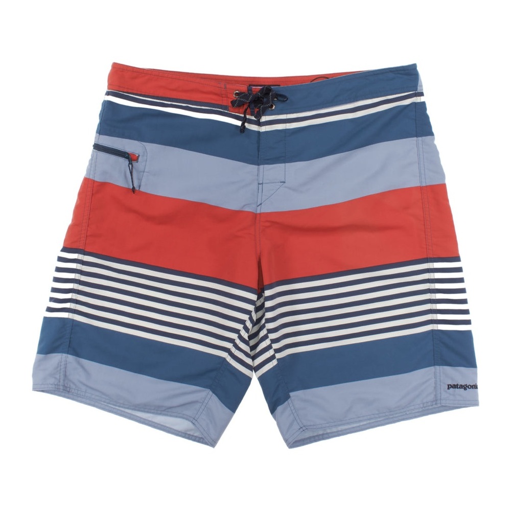 Patagonia Men’s Wavefarer 21” Striped Board Shorts Swim Trunks Size 32